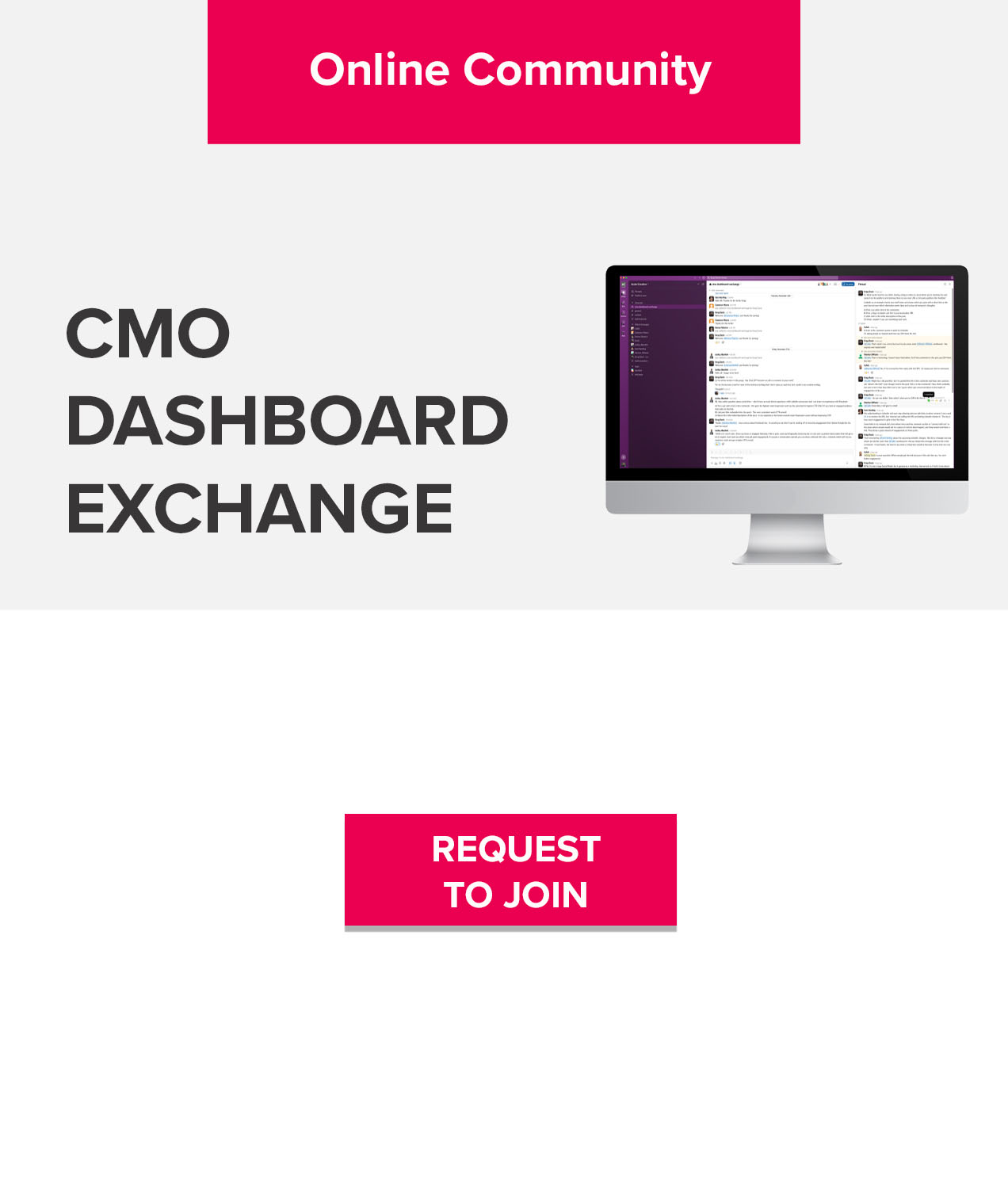 CMO Dashboard's CMO Exchange Online Community