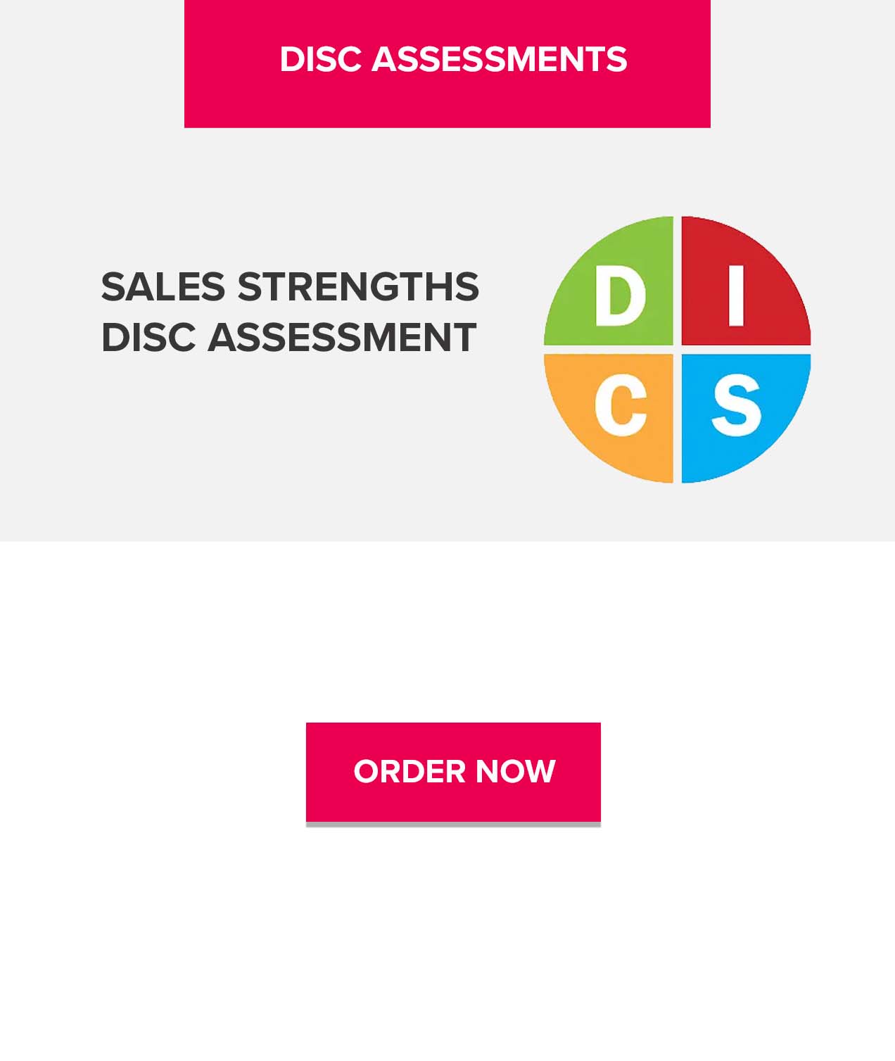 DISC Assessments to find your strengths as a sales-person