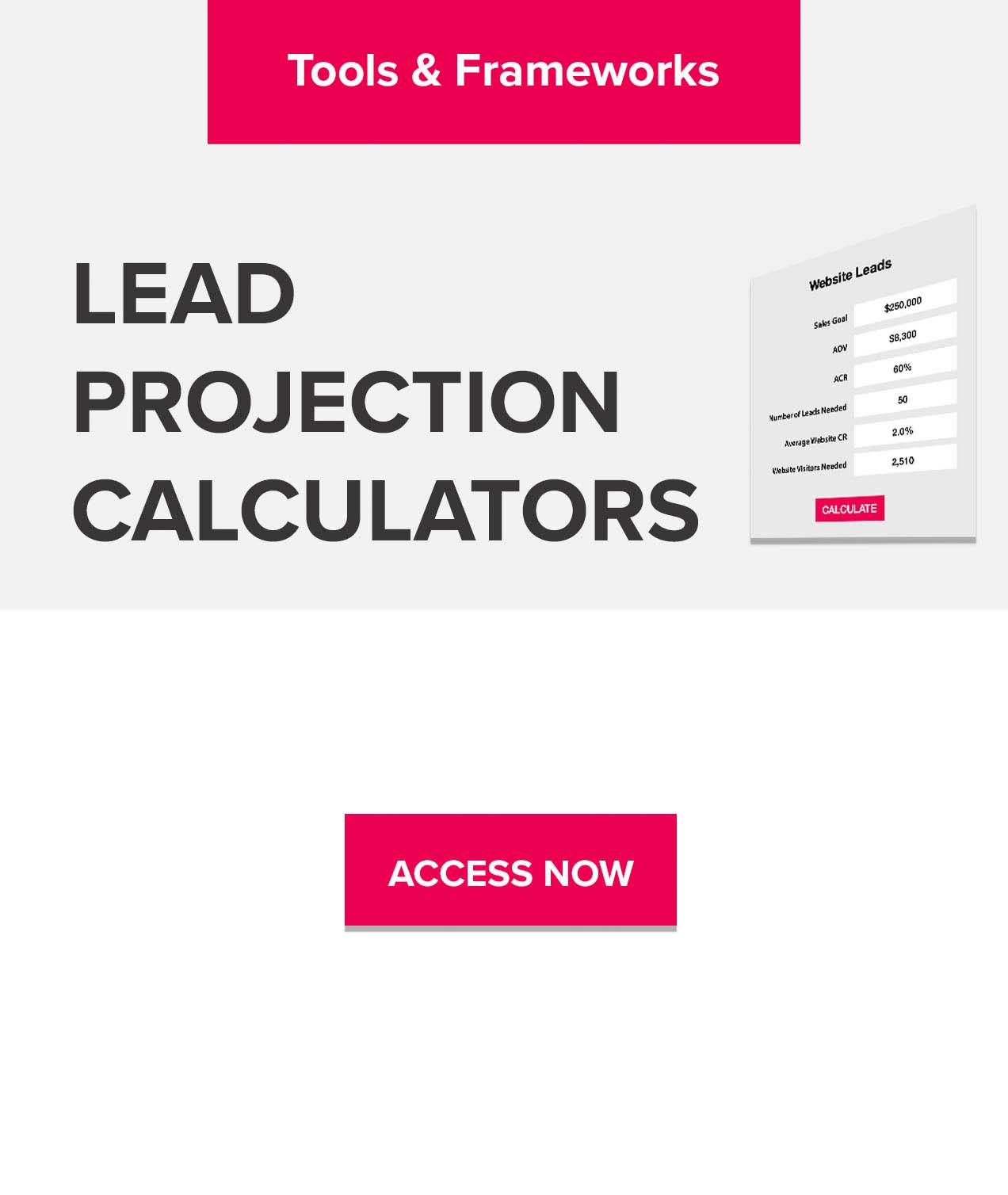 Lead Generation Calculators for Sales and Marketing